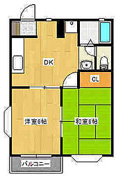 A-Flats 2DKの間取図画像