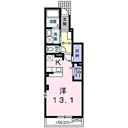 ミア・カーサ ワンルームの間取図画像