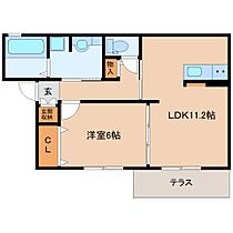 奈良県生駒郡斑鳩町興留5丁目（賃貸アパート1LDK・1階・45.80㎡） その2