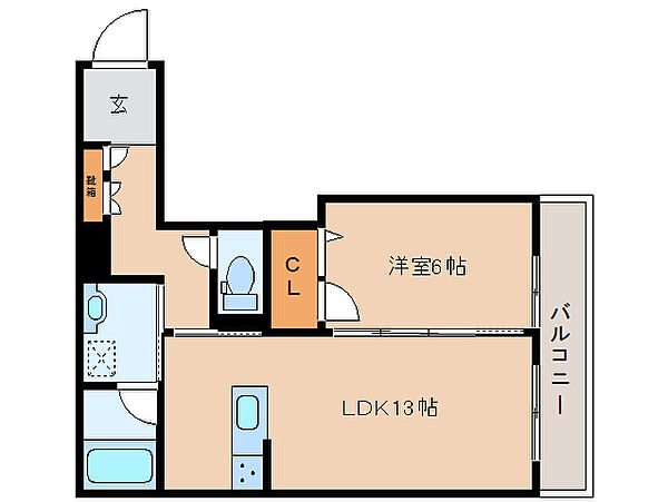 奈良県大和高田市大中東町(賃貸マンション1LDK・1階・50.10㎡)の写真 その2