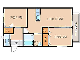 プランドール竹田 101 ｜ 奈良県御所市（賃貸アパート2LDK・1階・53.97㎡） その2