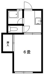 コーポ・大嶋1 1Kの間取図画像