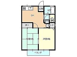 センチュリー2 2DKの間取図画像