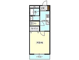 ハイツ21 1Kの間取図画像