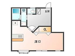ノーブル・ハイム ワンルームの間取図画像