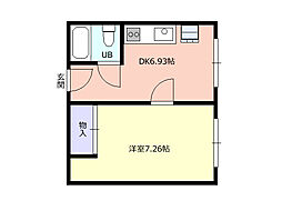 パークマンション 1Kの間取図画像