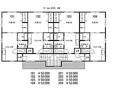 クールハウス 1Kの間取図画像