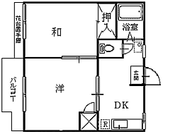 ライブシティα 2Kの間取図画像