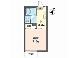タウニィ小野 1Kの間取図画像