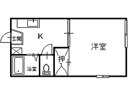 リッチフィールド都南 1Kの間取図画像