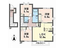 間取図画像 3LDK