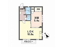 ボンエスポアールE 1LDKの間取図画像