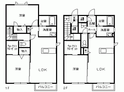 グランプラスB 2LDKの間取図画像