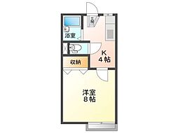エクセルヴィラ 1Kの間取図画像