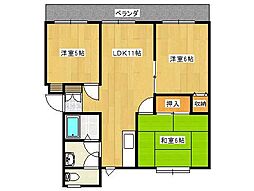 アーバンホームズうなばら 3LDKの間取図画像