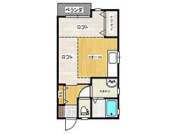 メゾン・ド・シエル ワンルームの間取図画像