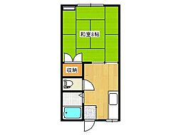 リバティーヤマイシ 1Kの間取図画像