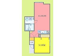 ROYALヴィラージュ 1LDKの間取図画像