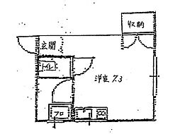 グリーンハイツ ワンルームの間取図画像