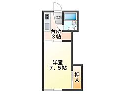 シングルハウス 1Kの間取図画像