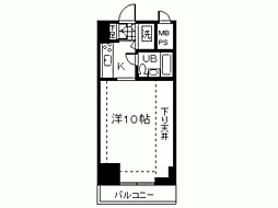 シティーパレス本町 ワンルームの間取図画像