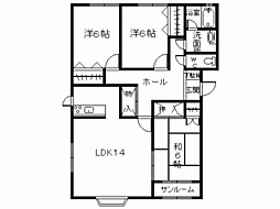 アーバンホームズ第2小柳 3LDKの間取図画像