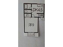 アゼリアコート柏崎A 1DKの間取図画像
