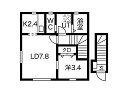 LagomB 1LDKの間取図画像