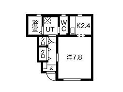 LagomB 1Kの間取図画像