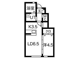 Pierre Homme(ピエール・オム)I 1LDKの間取図画像