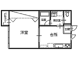 メゾン・ド・さくら 1Kの間取図画像