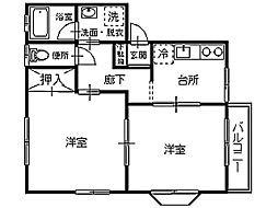 エクセレント 2Kの間取図画像