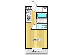 エルソーレ前沢 ワンルームの間取図画像