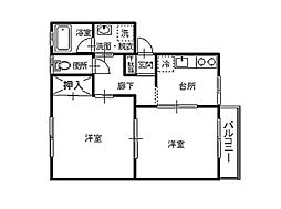 エクセレント 2Kの間取図画像