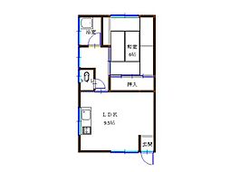 坂口アパート 1LDKの間取図画像
