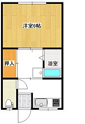 ハイム松尾 1Kの間取図画像