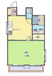 ベルジェ東雲 1LDKの間取図画像