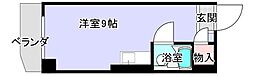 中浜ハイツ ワンルームの間取図画像