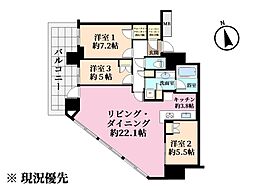 ザ・パークハウス広島タワー 3SLDKの間取図画像