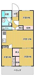みゆきパーク・マンションB棟 3LDKの間取図画像