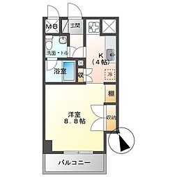 CITYHILL-1 1Kの間取図画像