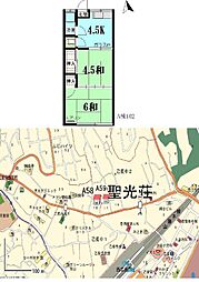 聖光荘B棟 2Kの間取図画像