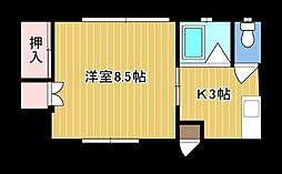 大崎アパート 1Kの間取図画像