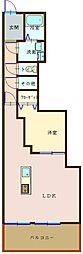ハーベスト 1LDKの間取図画像
