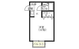 クリムゾンM 1Kの間取図画像