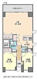 ヴィアコート呉 2LDKの間取図画像