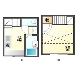 藤田ハイツ 1Kの間取図画像
