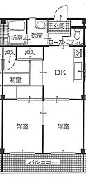 SUNLINE21 3DKの間取図画像