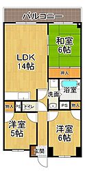 エザンス木之庄 3LDKの間取図画像