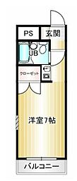 メゾンT 1Kの間取図画像